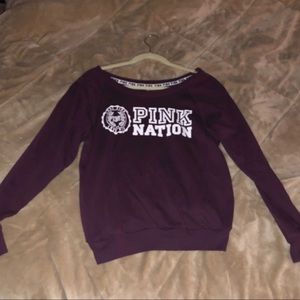 PINK Nation Burgundy Sweatshirt